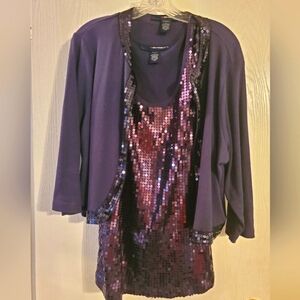 Sequin Navy Cardigan set